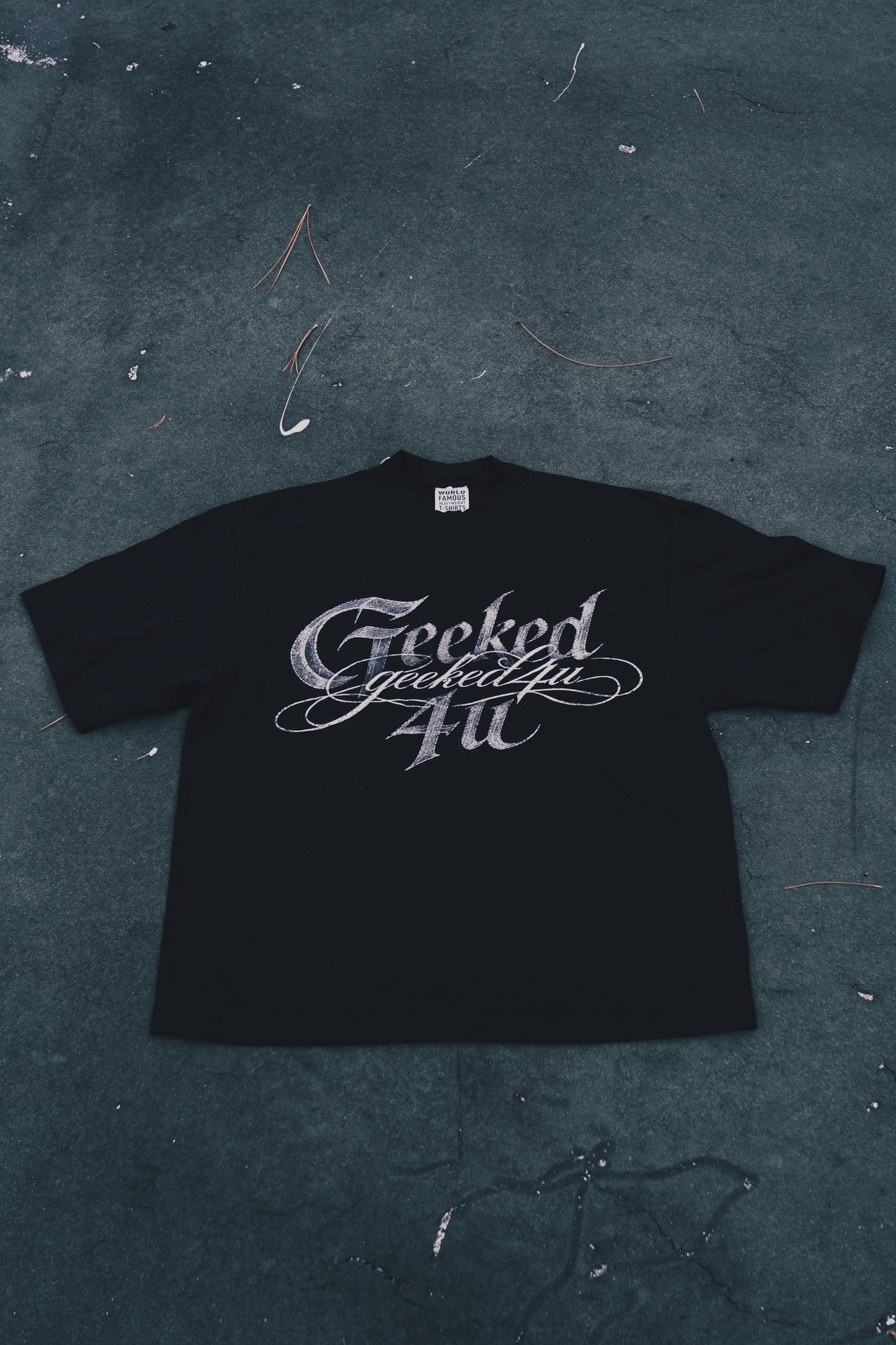 Black Signature Script Oversized T